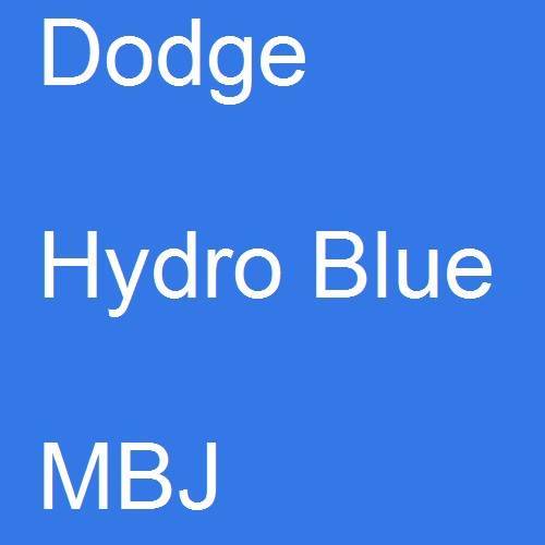 Dodge, Hydro Blue, MBJ.